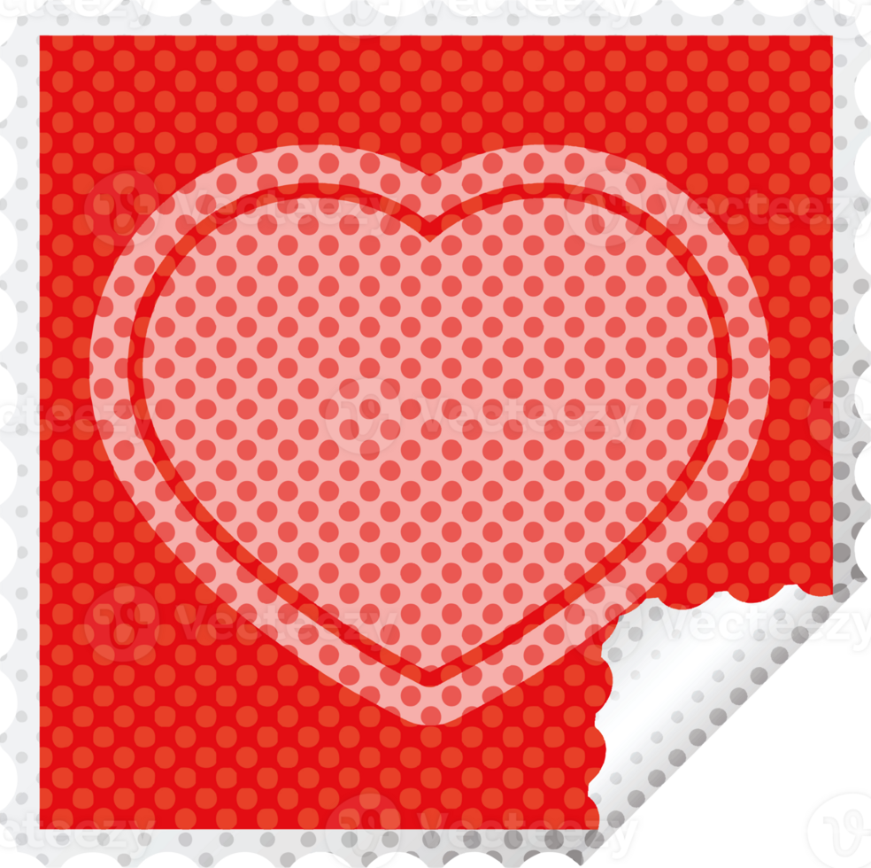 heart graphic   square peeling sticker png