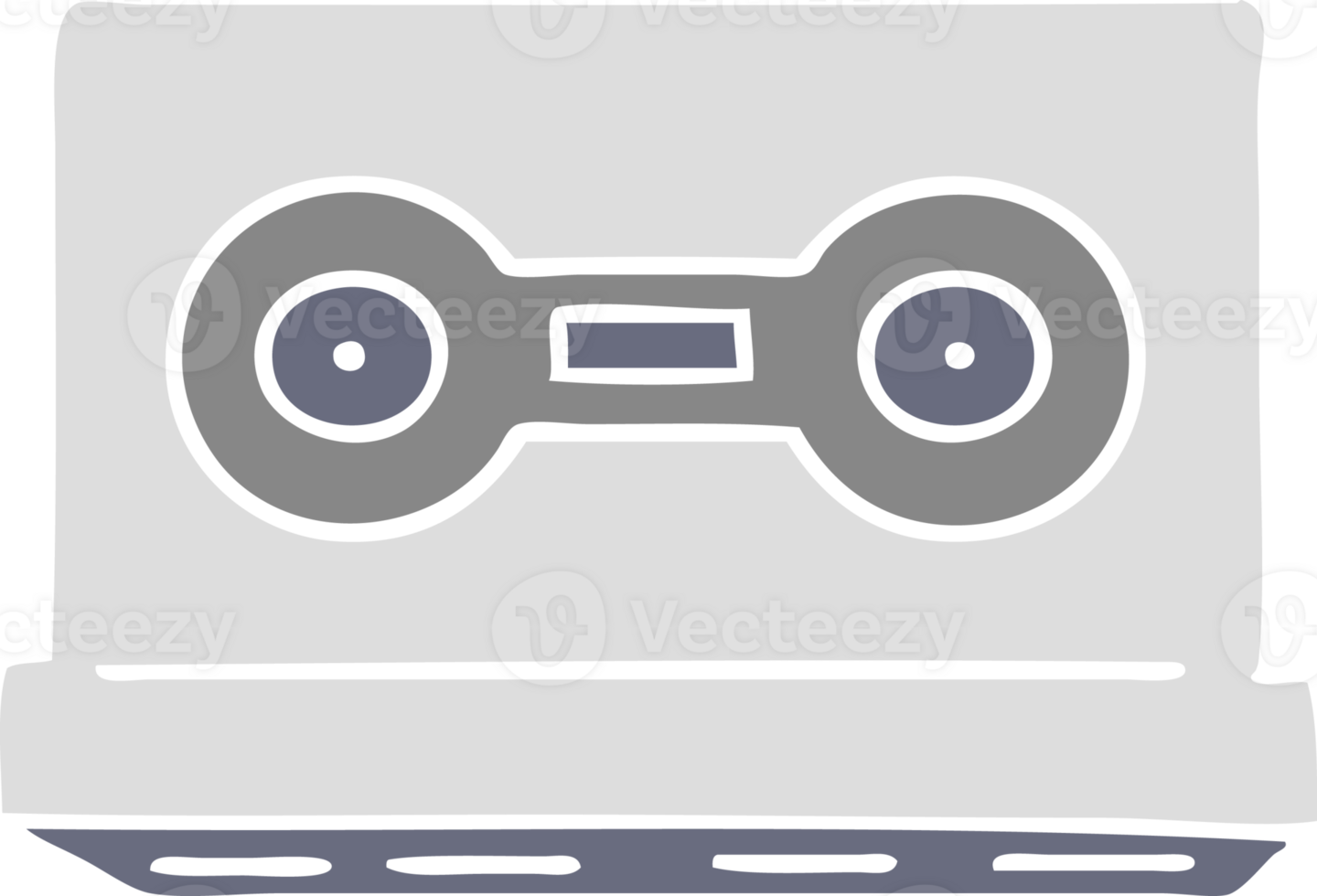 hand drawn cartoon doodle of a retro cassette tape png