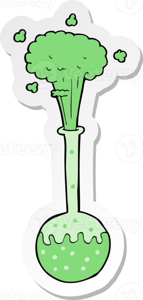 sticker of a cartoon science experiment png