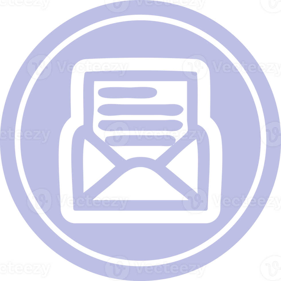 envelope letter circular icon symbol png