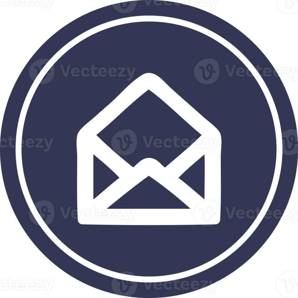 envelope letter circular icon symbol png