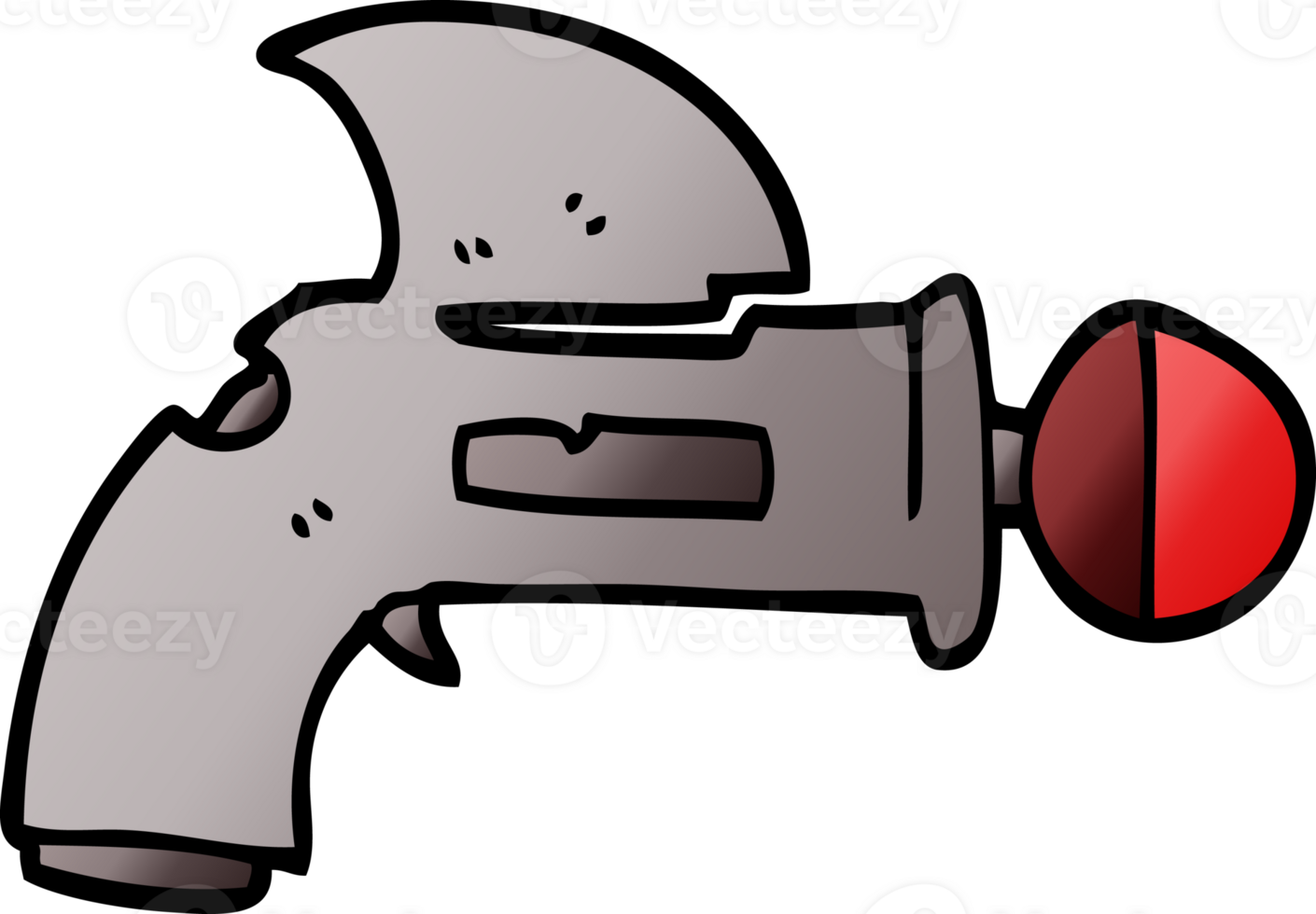 cartoon doodle ray gun png