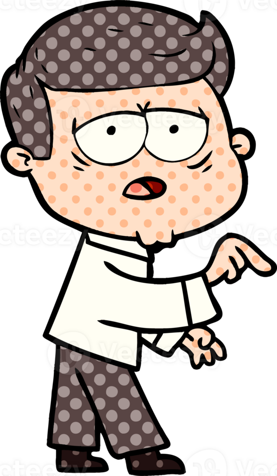 cartoon tired man png