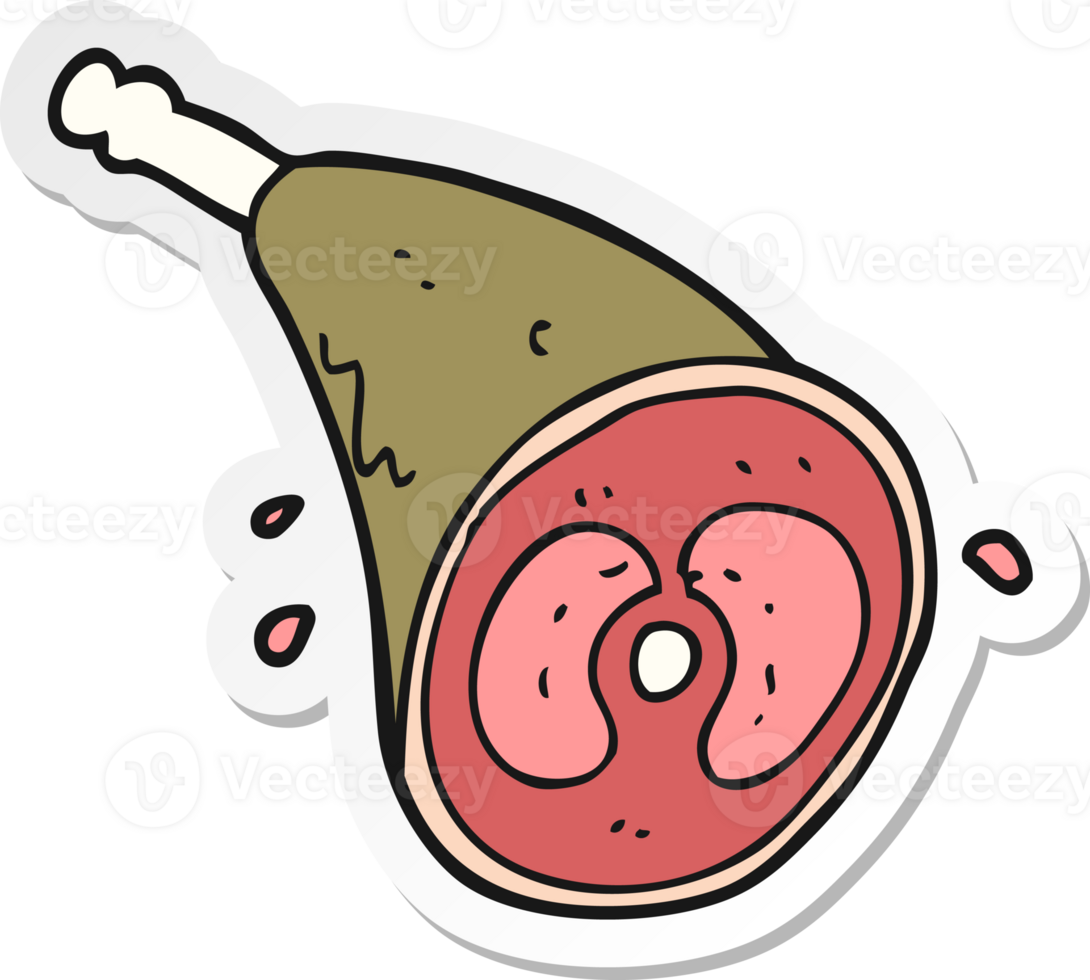 sticker of a cartoon meat png