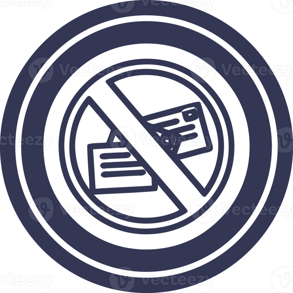 no mail circular icon symbol png