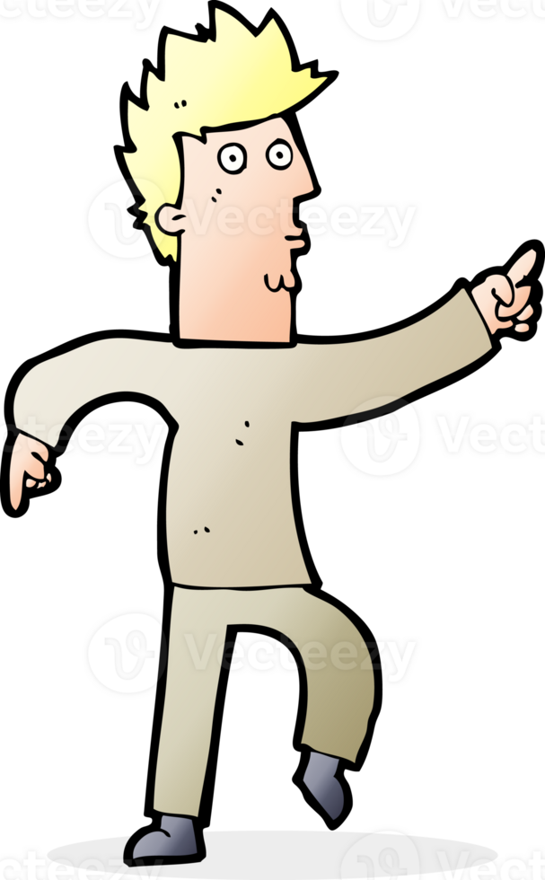 cartoon worried man pointing png