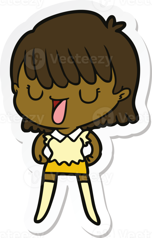 sticker of a cartoon woman png