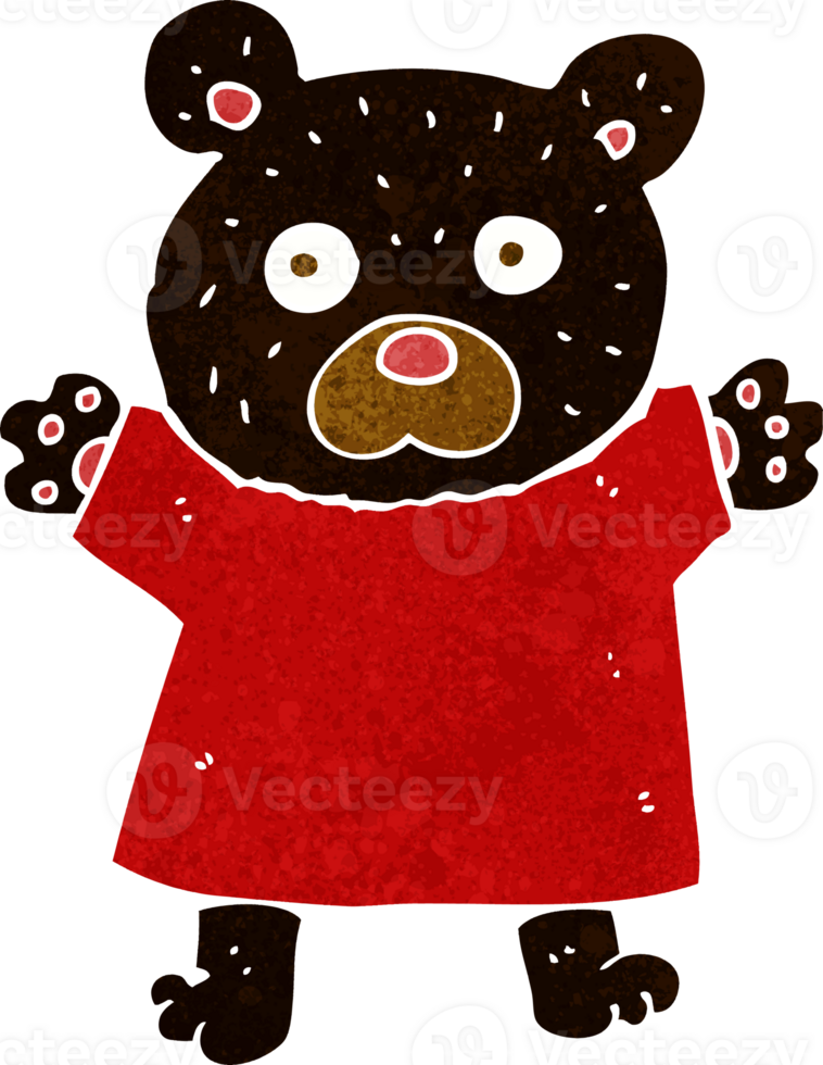 cartoon cute black bear png