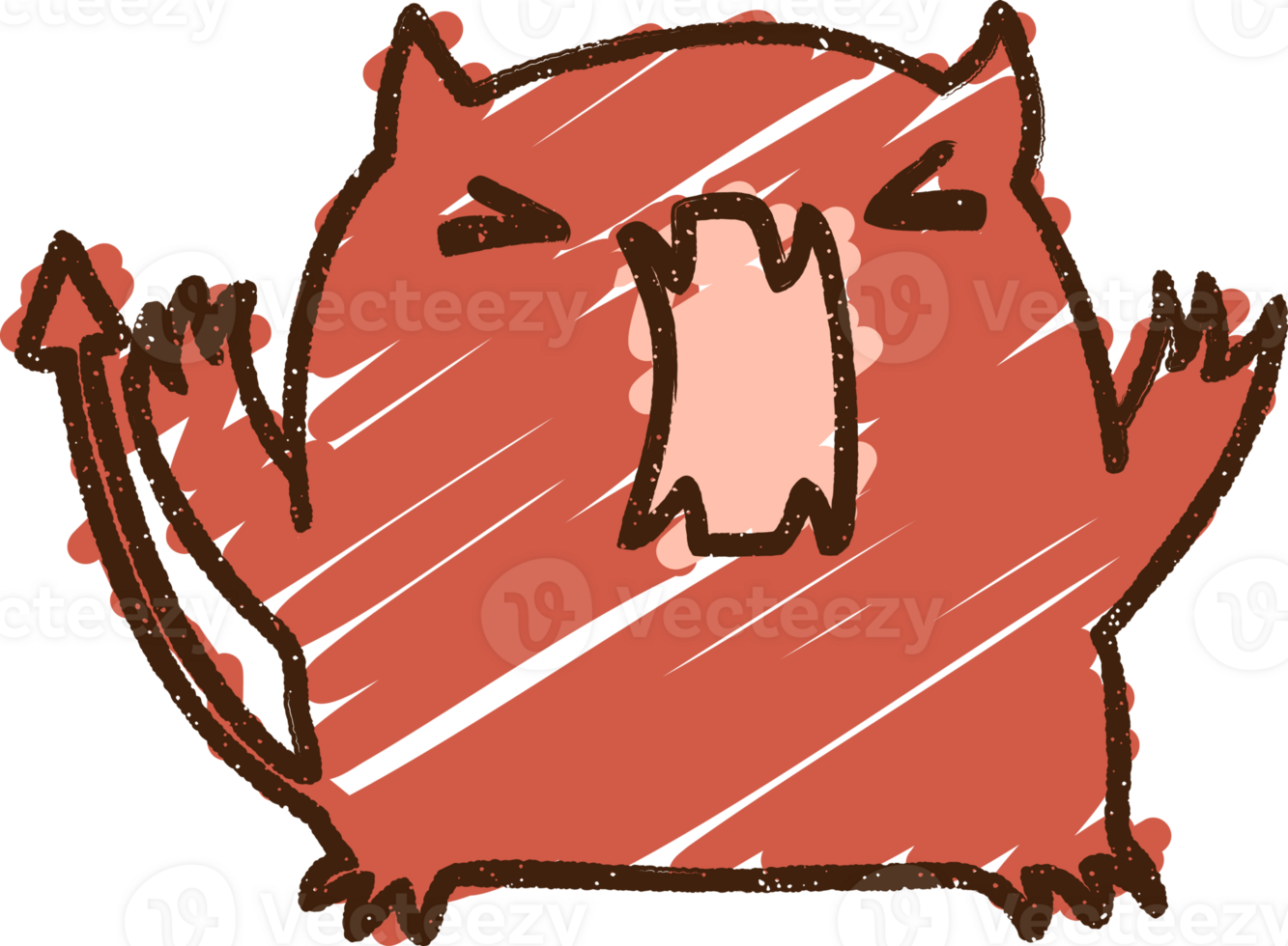 Little Devil Chalk Drawing png