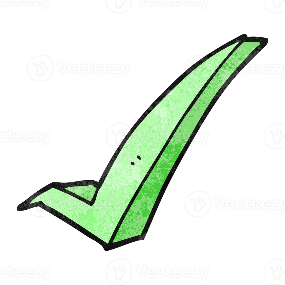 hand textured cartoon tick symbol png