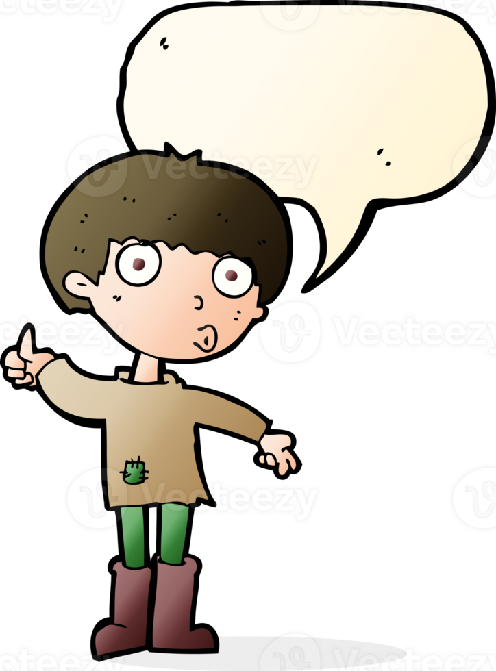 cartoon boy asking question with speech bubble png