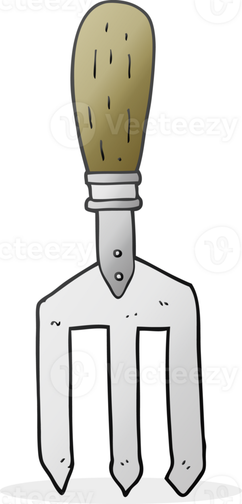 hand drawn cartoon garden fork png