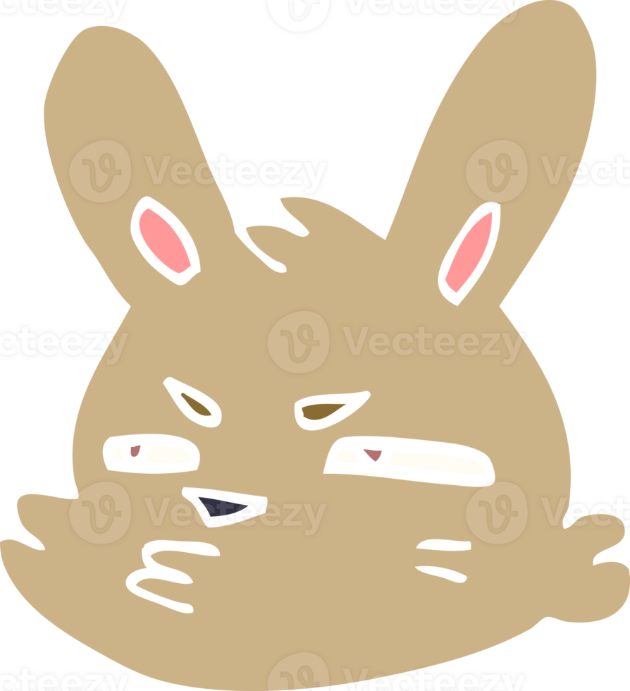 cartoon doodle moody rabbit png