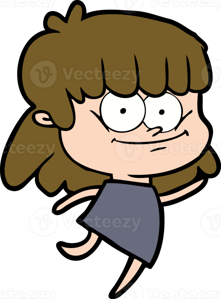 cartoon girl smiling png