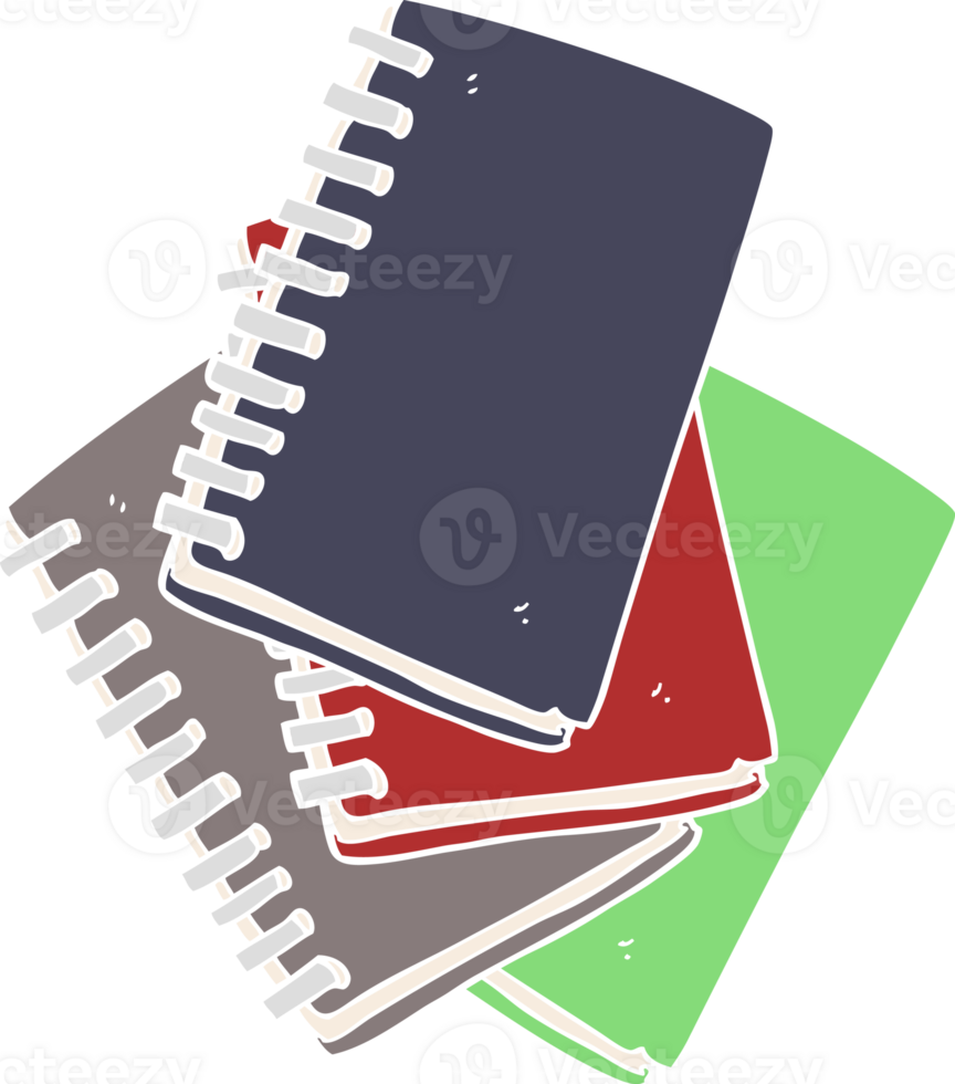 flat color illustration of note book png
