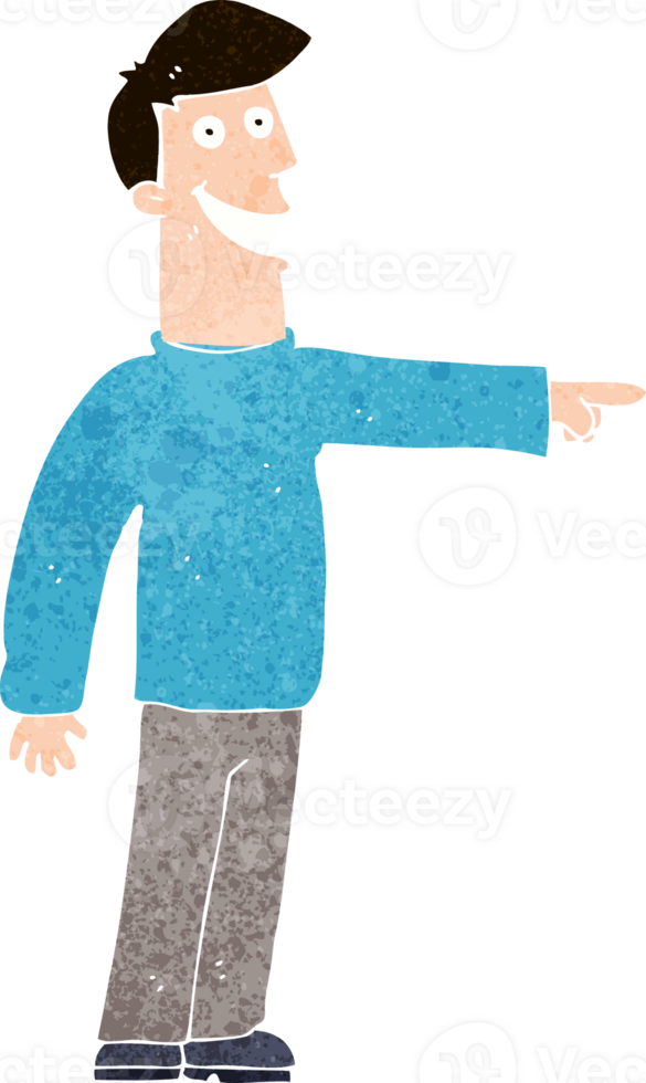 cartoon pointing man png