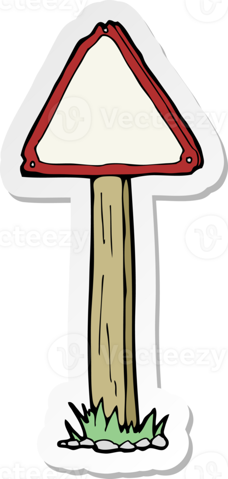 sticker of a cartoon signpost png