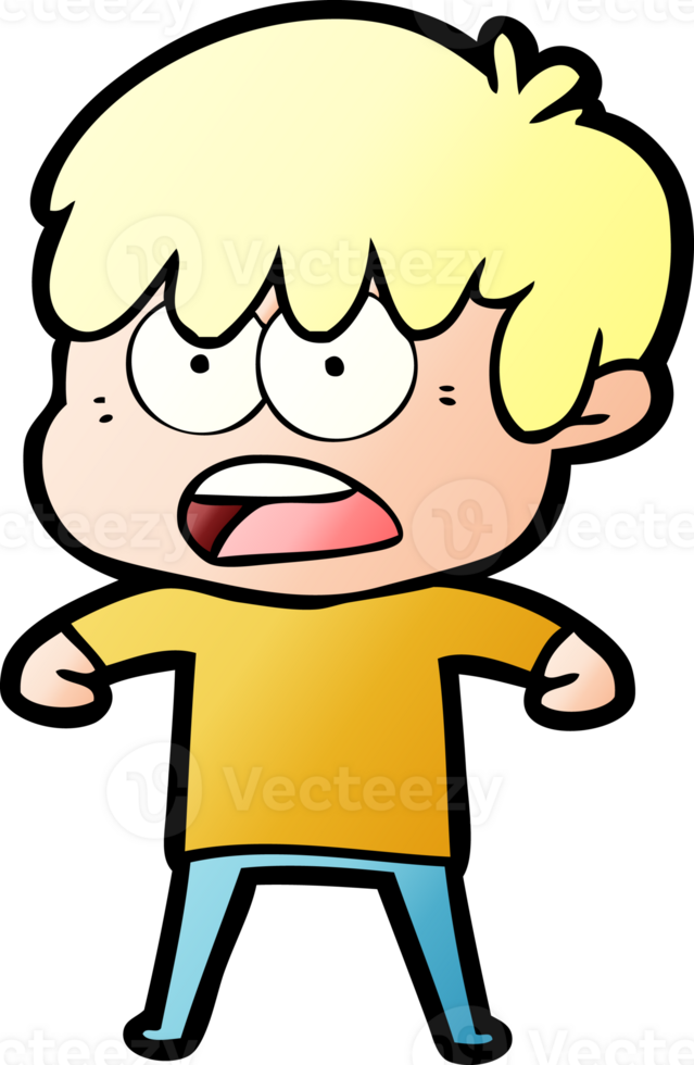 worried cartoon boy png