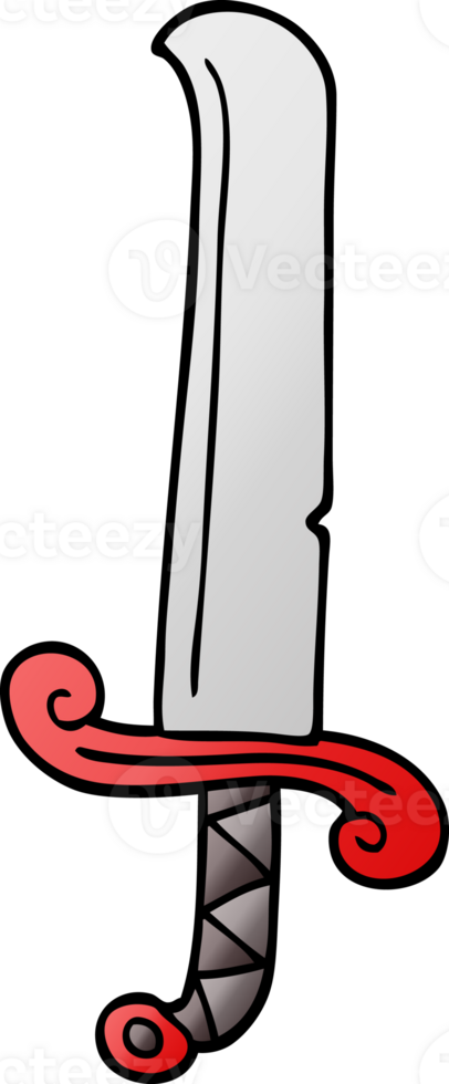 cartoon doodle long sword png