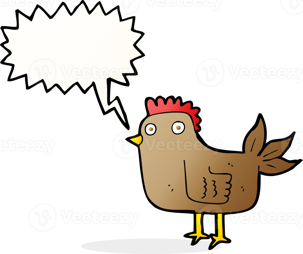 cartoon hen with speech bubble png