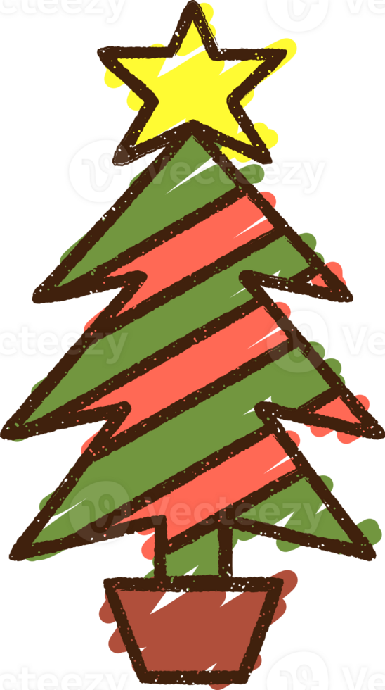 Christmas Tree Chalk Drawing png