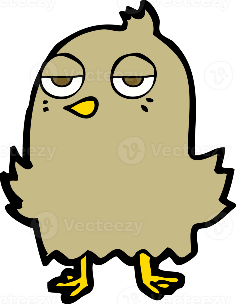 cartoon bored bird png