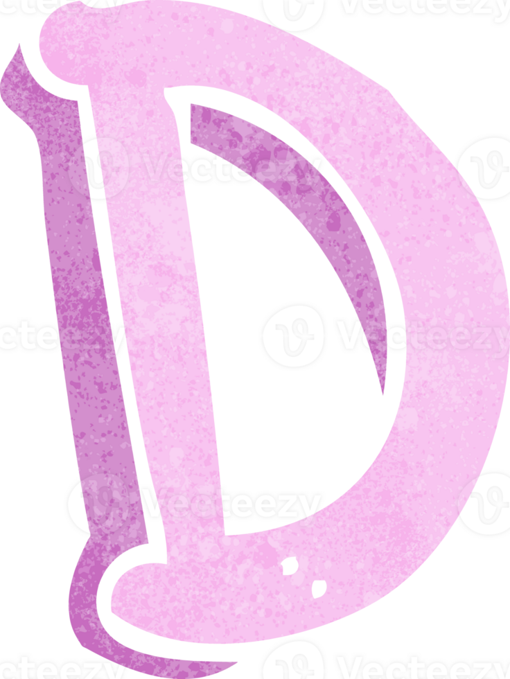 cartoon letter D png