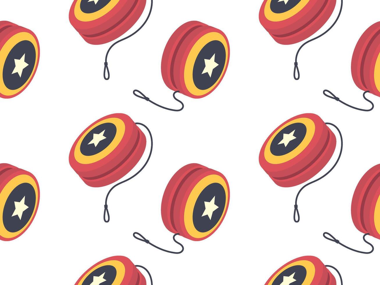 Yo Yo seamless pattern. Endless background of children toy vector