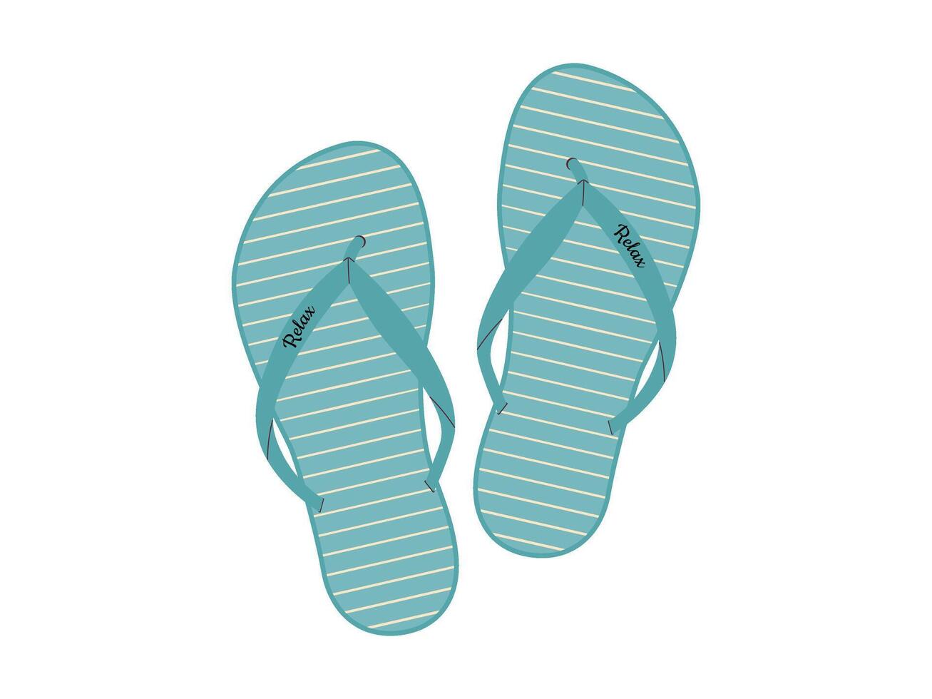 Comfortable beach pairs of shoes. Summer bright flip flops illustration vector