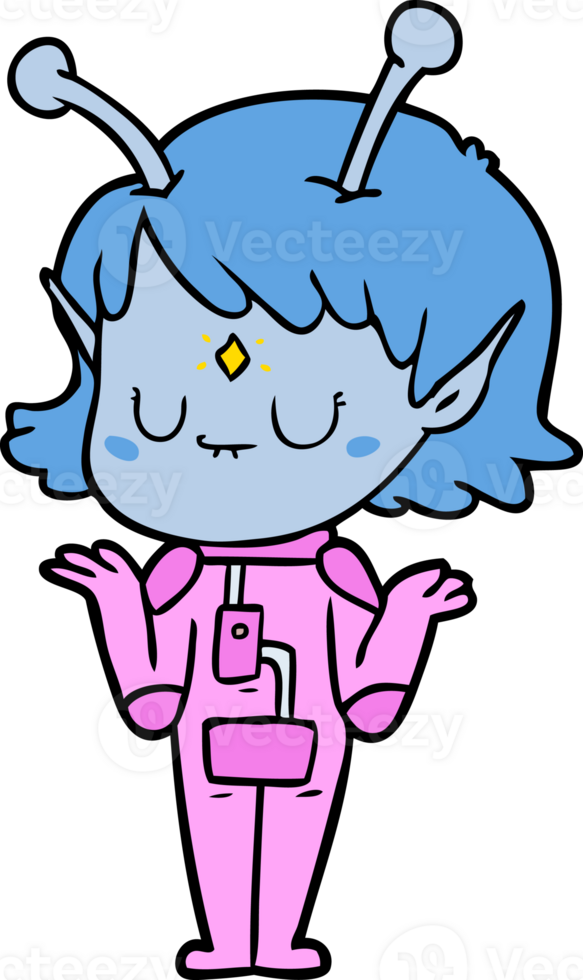 cartoon alien girl png