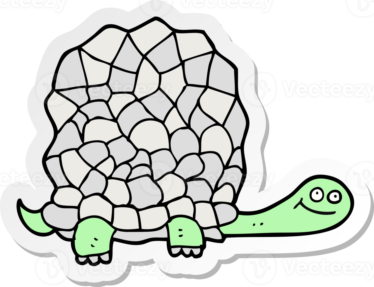 sticker of a cartoon tortoise png