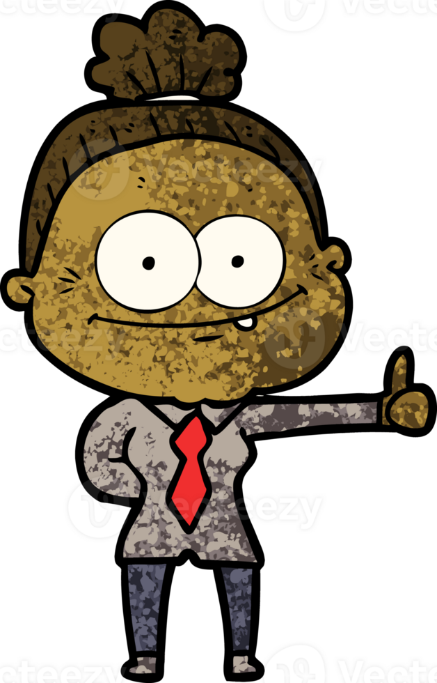 cartoon happy old woman png