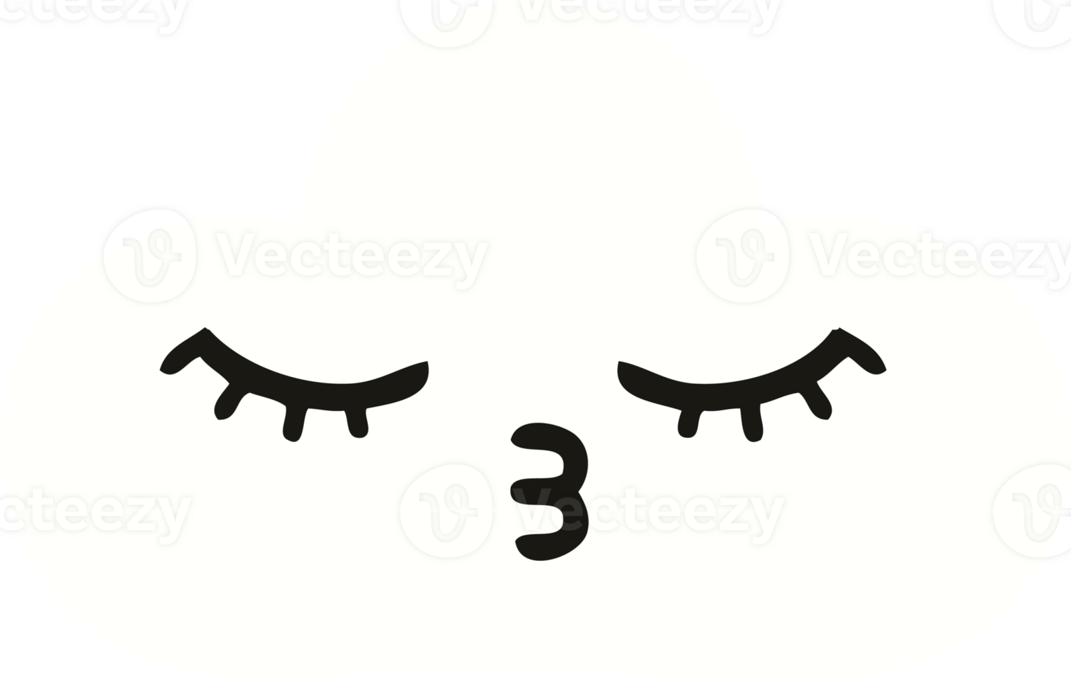 flat color retro cartoon of a white cloud png