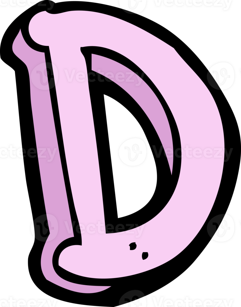 cartoon letter D png