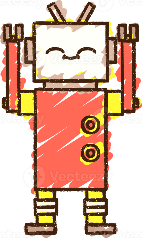 Robot Chalk Drawing png