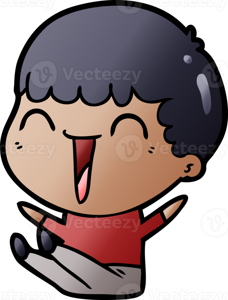 cartoon happy man laughing png