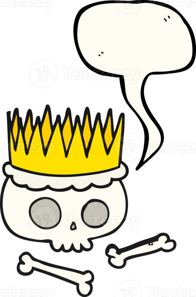 hand drawn speech bubble cartoon crown png