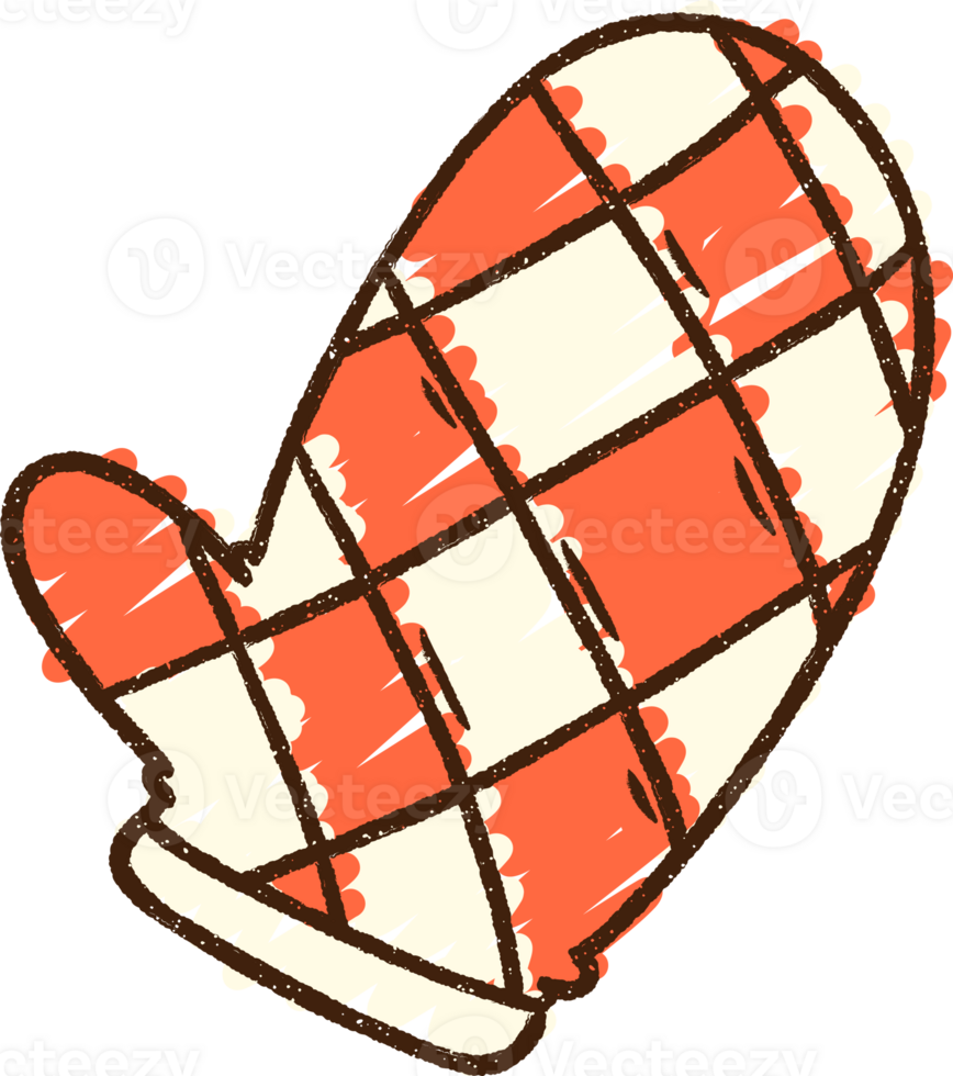 Oven Mitten Chalk Drawing png