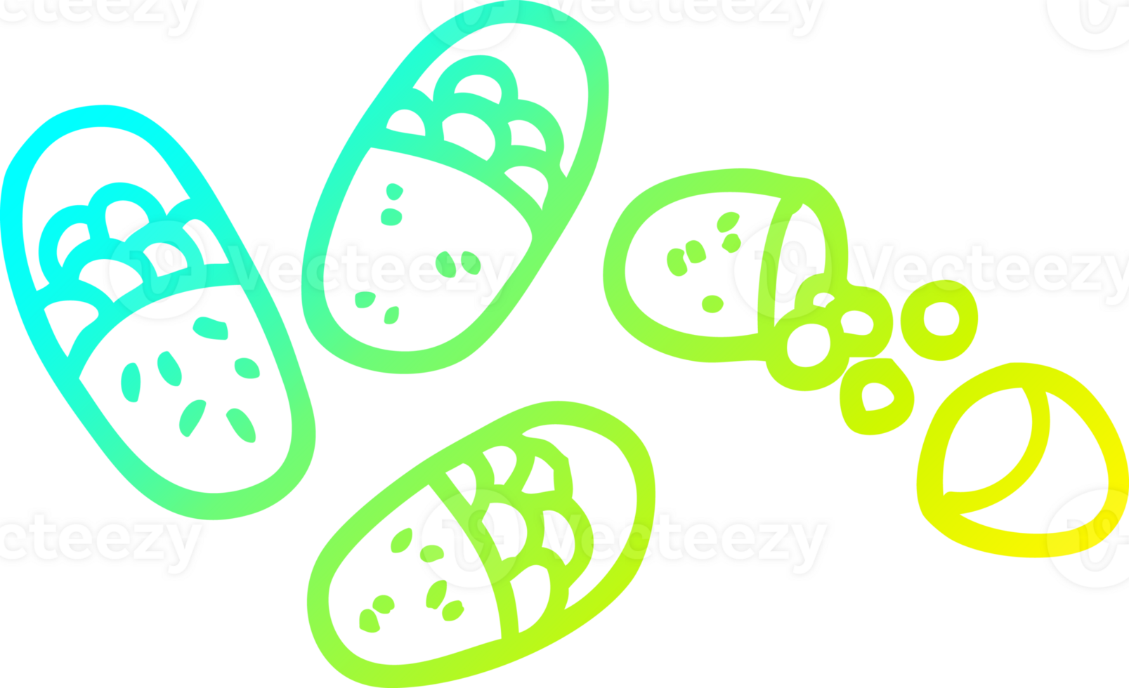cold gradient line drawing of a cartoon tablets png