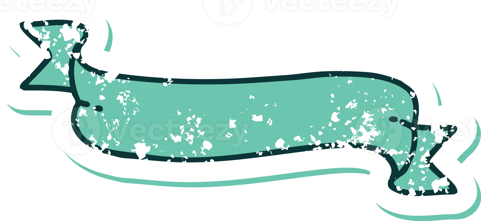 iconic distressed sticker tattoo style image of a banner png
