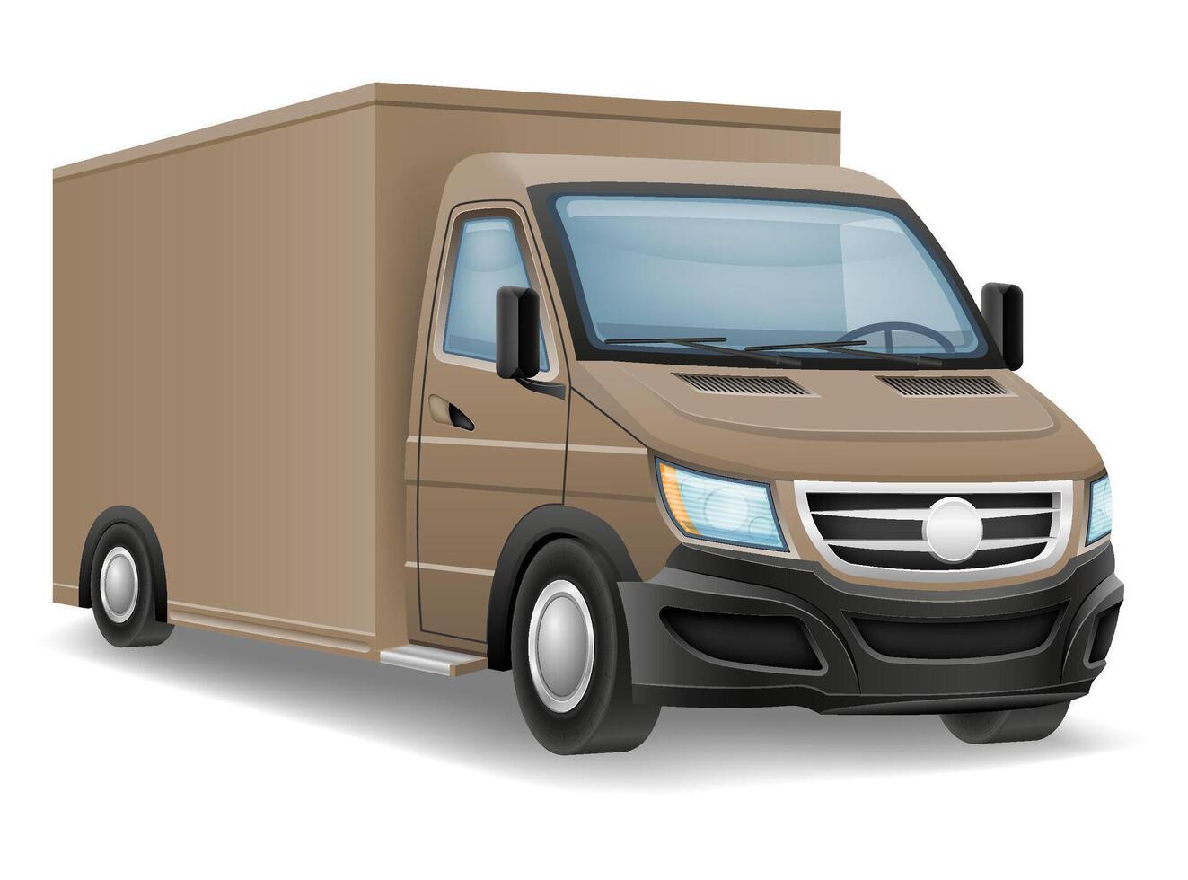 small truck automobile transport for the transportation of goods illustration isolated on white background vector
