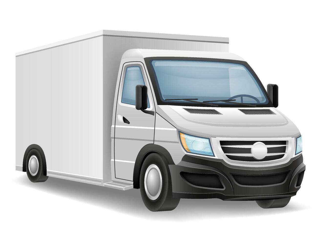 small truck automobile transport for the transportation of goods illustration isolated on white background vector