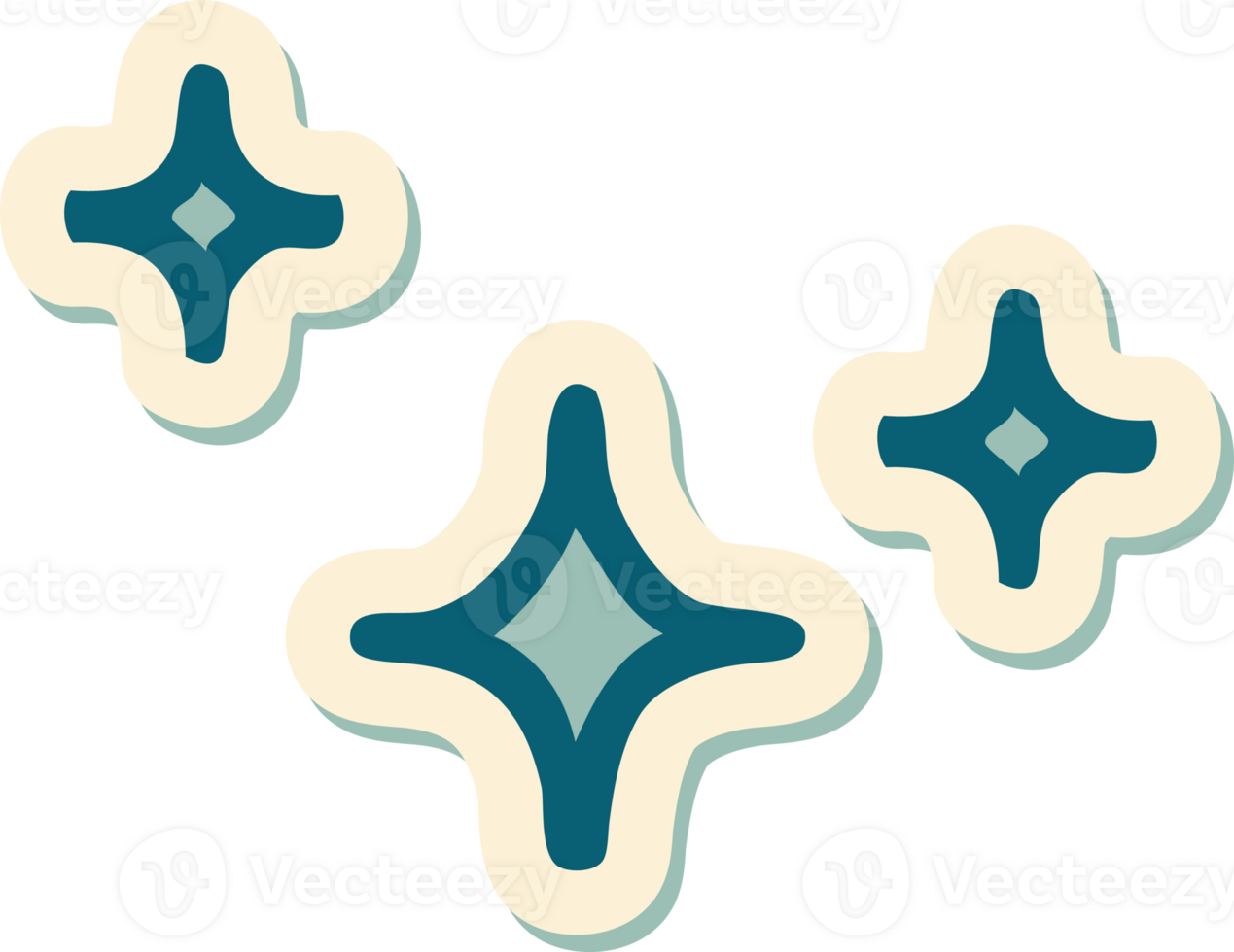 sticker of tattoo in traditional style of a stars png