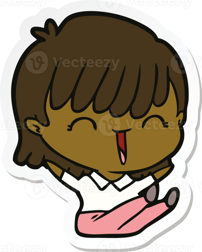 sticker of a cartoon woman png