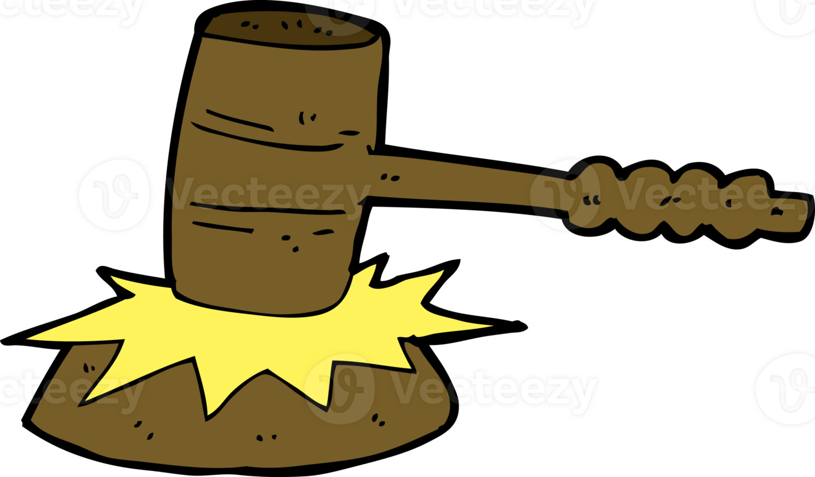 cartoon gavel banging png