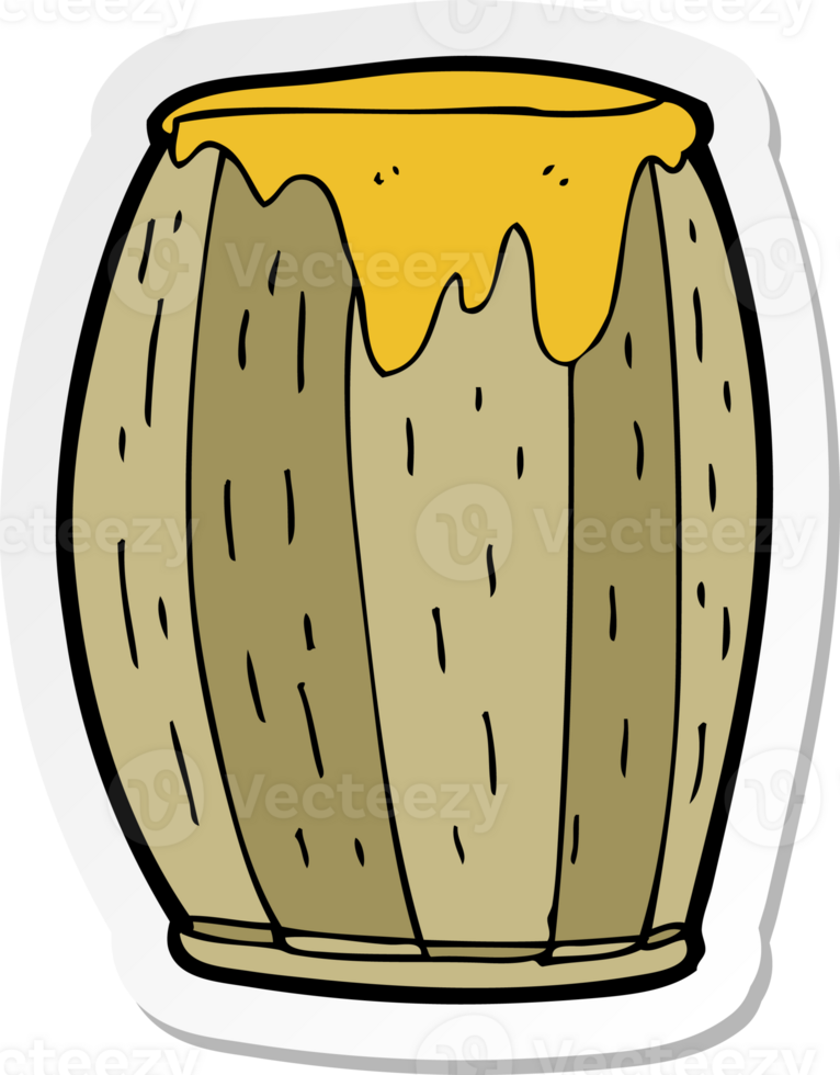 sticker of a cartoon barrel png