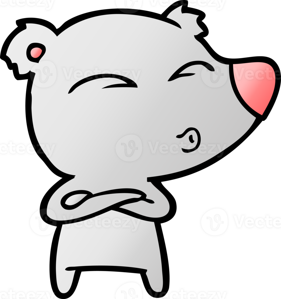 cartoon whistling bear png