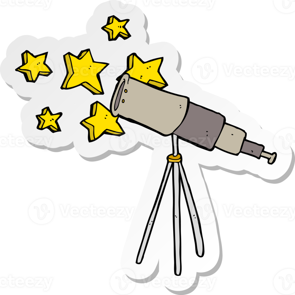 sticker of a cartoon telescope png