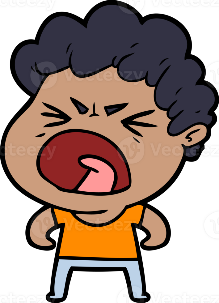 cartoon furious man png