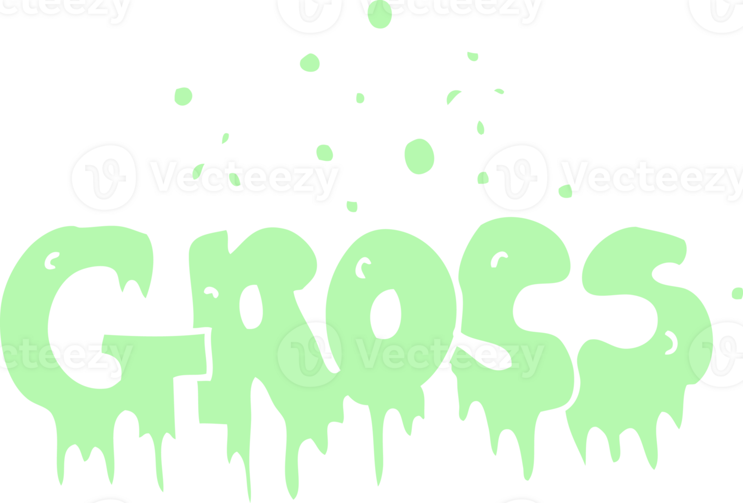 flat color illustration of word gross png